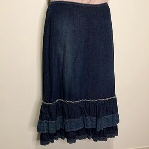 Karen Kane Dark Blue Midi Skirt